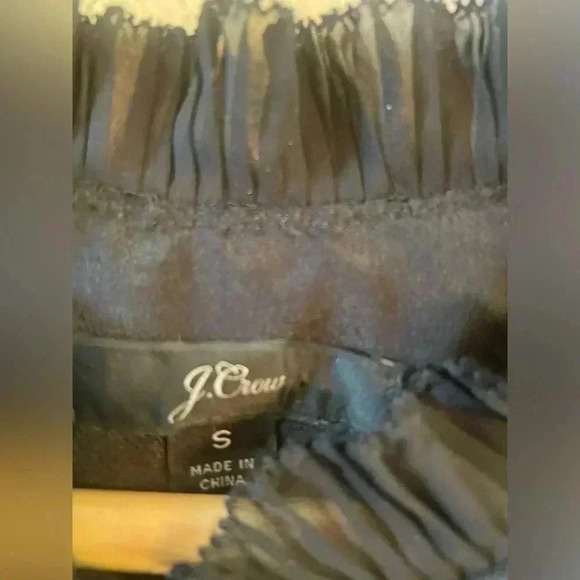 J Crew Lace Sleeveless Blouse, S, Black, Ruffles, Romantic Goth - Picture 8 of 8